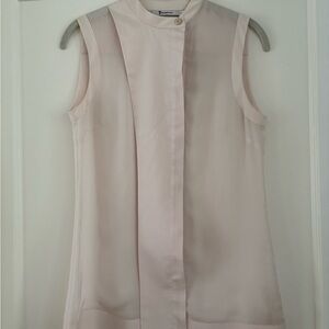 T By Alexander Wang Silk Button Top